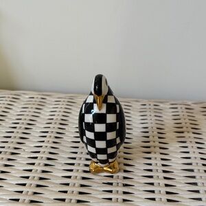 Mackenzie childs Checkered Penguin Figurine salt shaker will come bubble wrapped